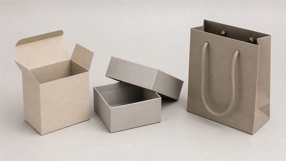 Comparison of folding carton, rigid box, and paper bag structures