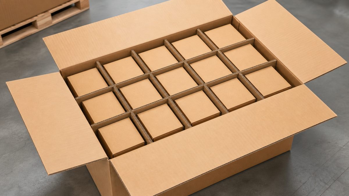 Secondary cartons arranged within outer transport packaging for shipment planning