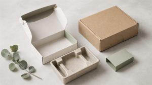 What is sustainable packaging design: a minimal paper-based packaging system with a folding carton and paper insert