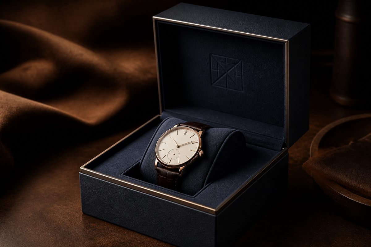 Watch box with individual compartments sized for several watches