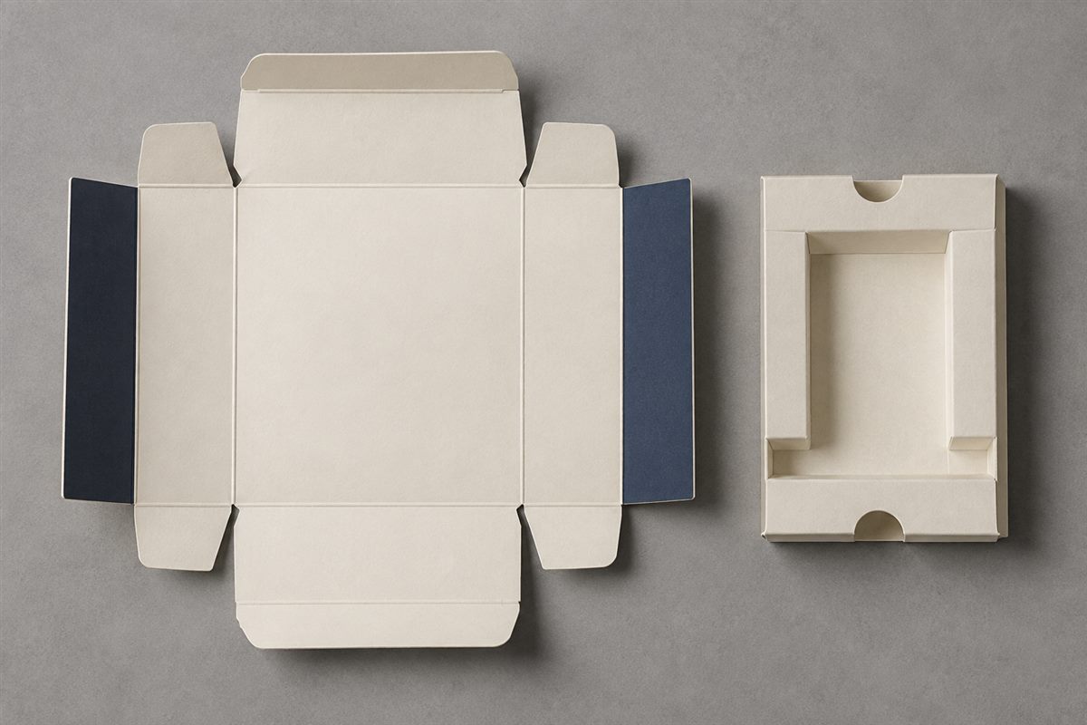 Opened paper carton and removable folded insert