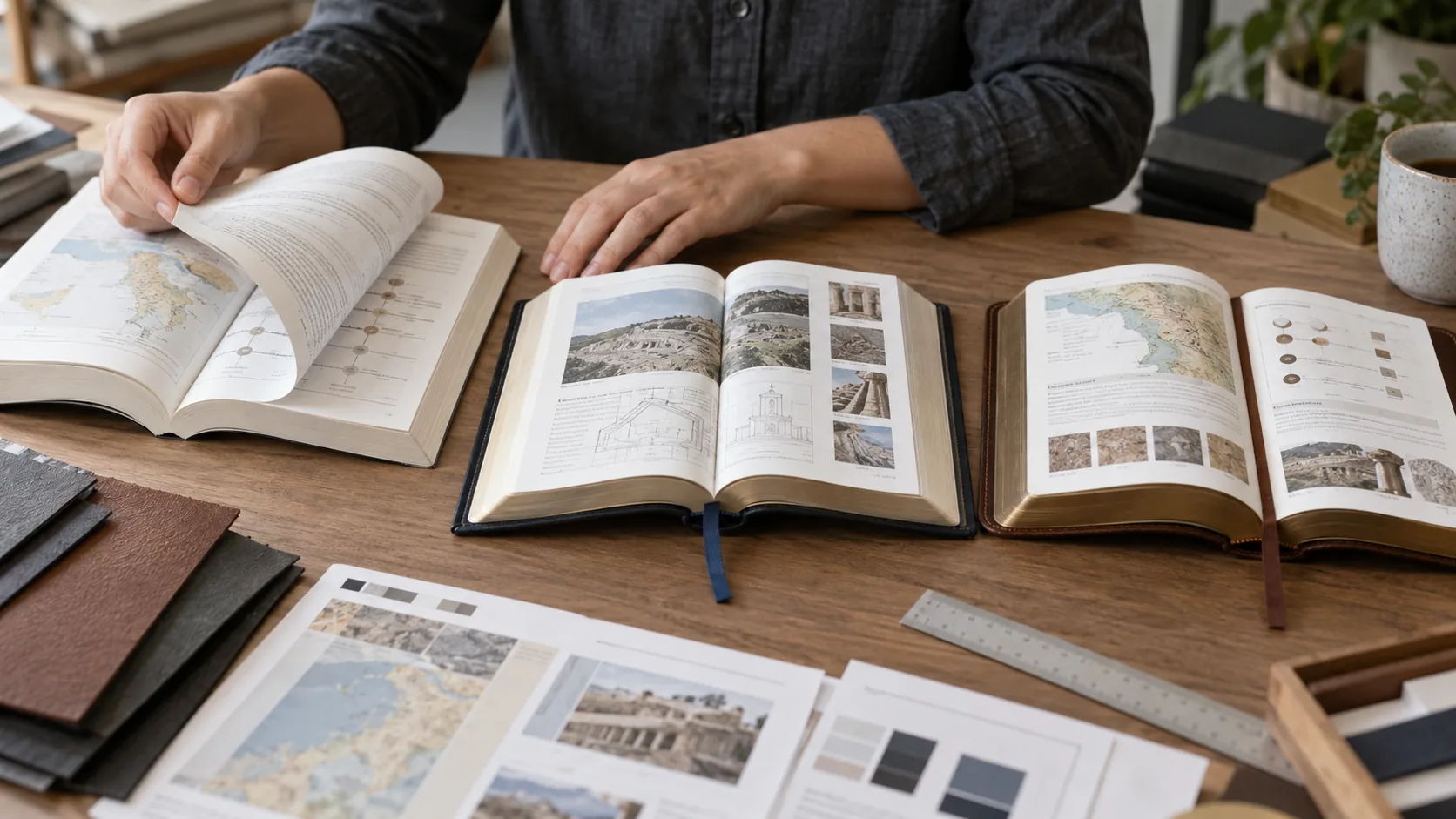 Reference Bible binding and cover dummies opened for repeated page navigation