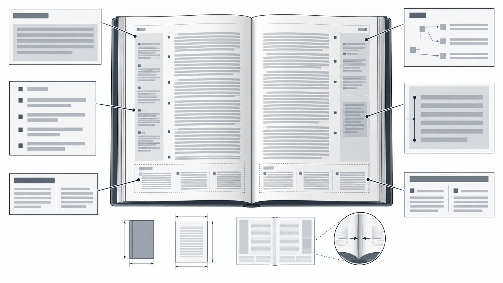 Diagram answering what is a reference Bible with main text and cross-reference areas